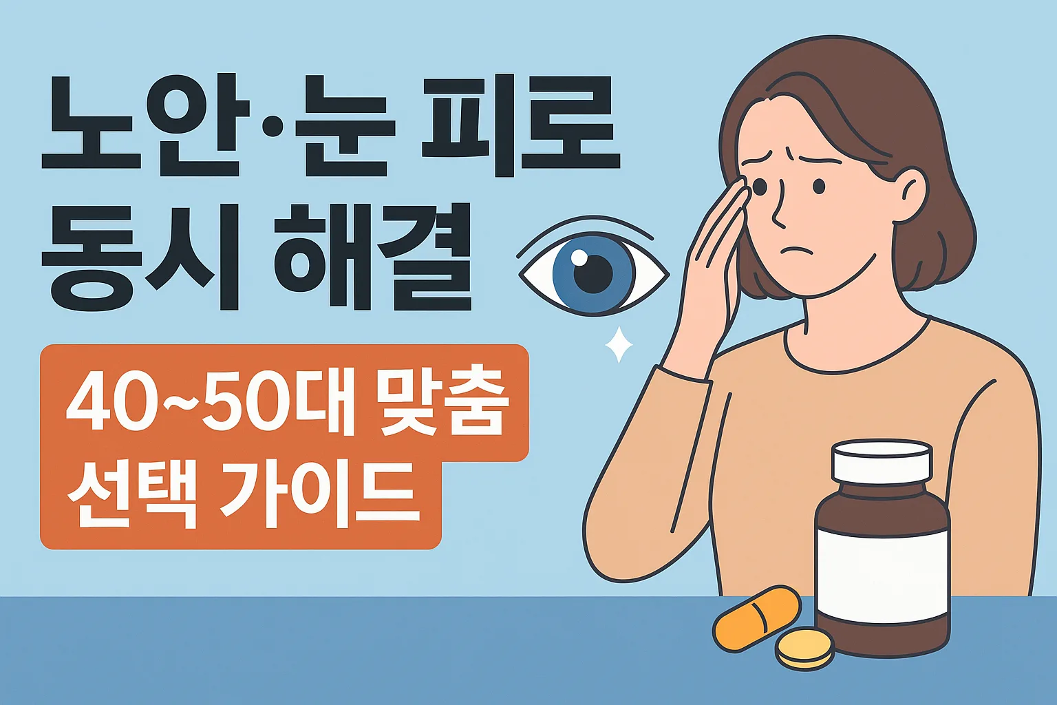 노안과 눈 피로를 동시에 해결하는 40~50대 맞춤 눈 영양제 가이드 썸네일 이미지