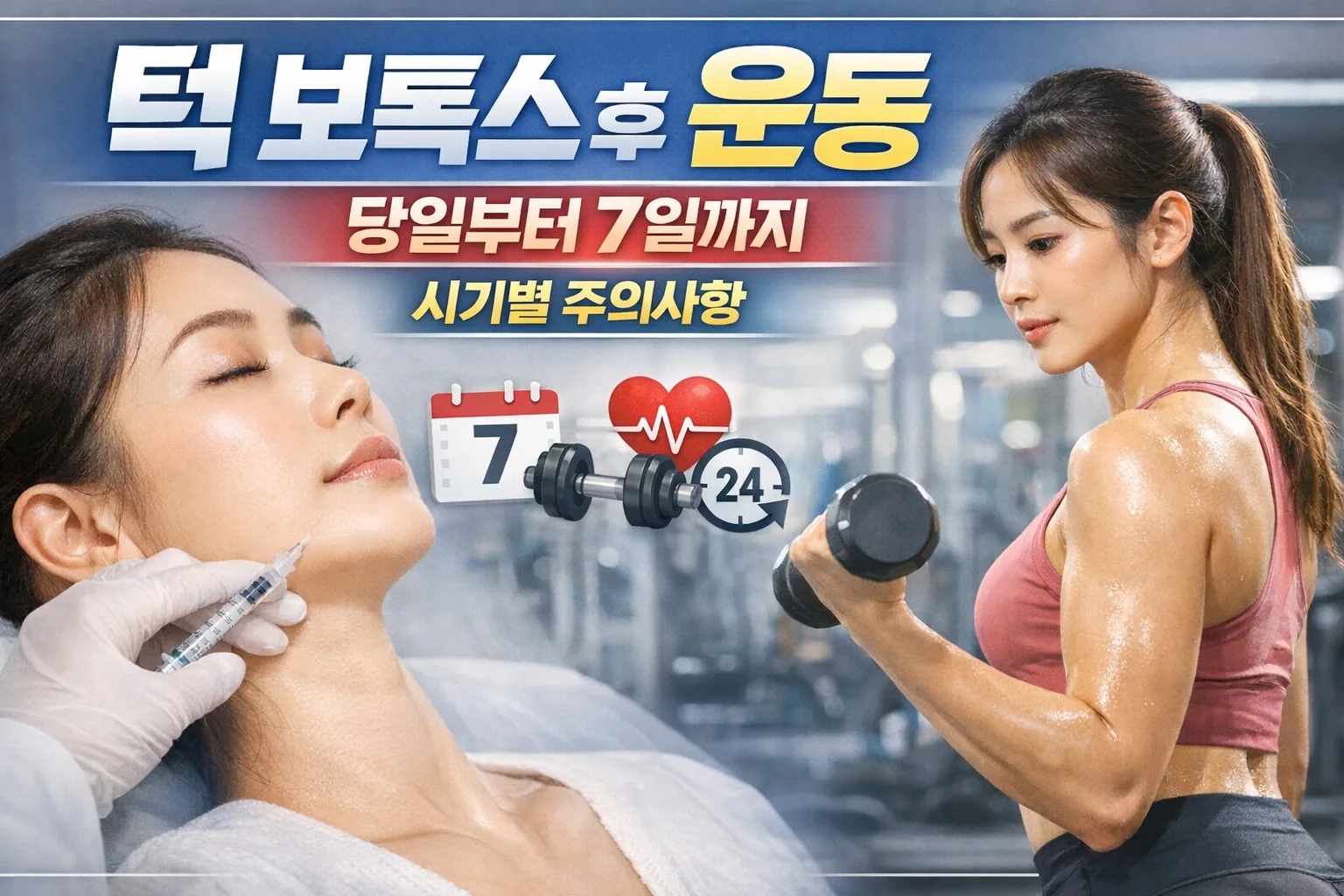 턱 보톡스 후 운동 | 당일부터 7일까지 시기별 주의사항 완벽가이드