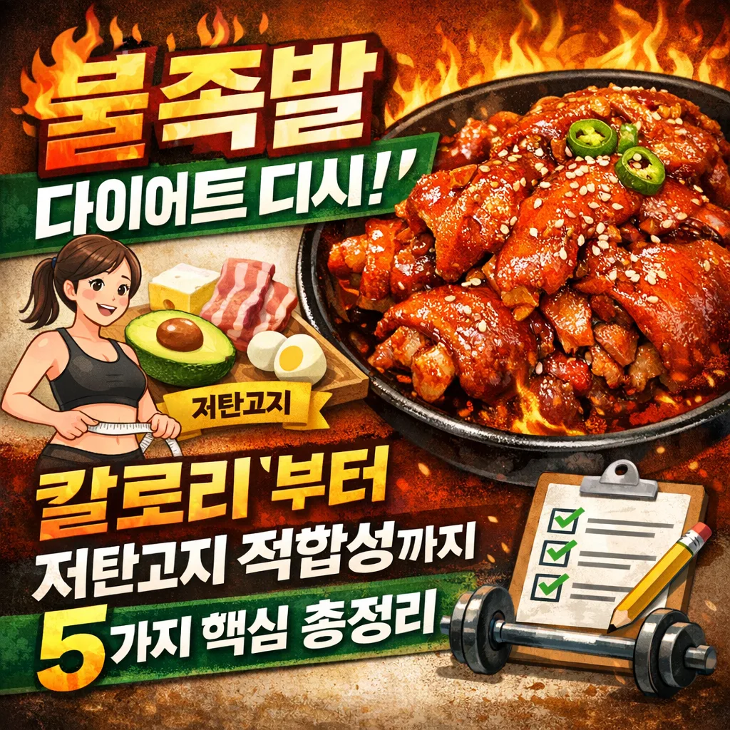 불 족발 다이어트 디시 총정리: 칼로리부터 저탄고지 적합성까지 5가지 핵심