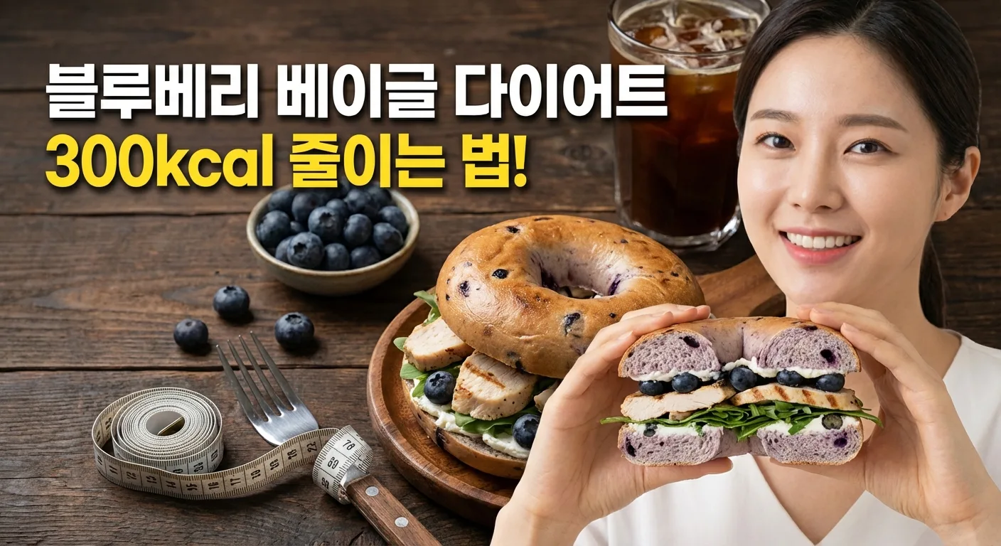 블루베리 베이글 다이어트 완벽 가이드 | 칼로리 300kcal 줄이는 5가지 방법